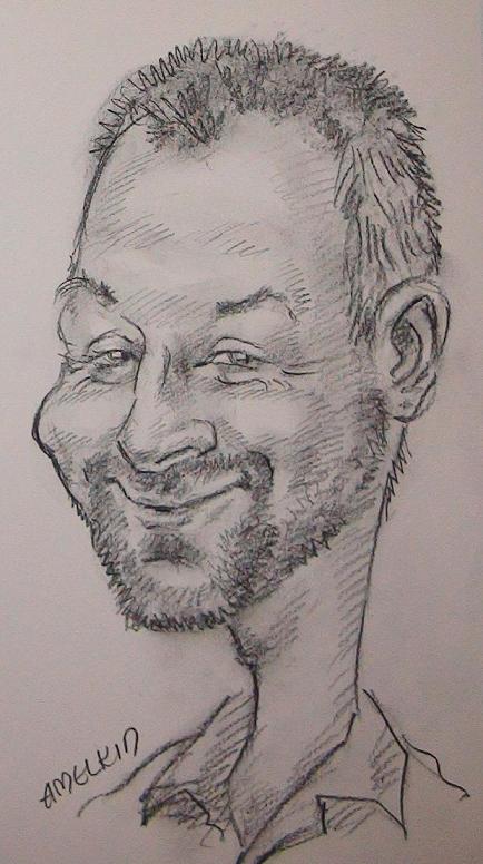 Caricature in 7 minutes
---------
 (  ,      )